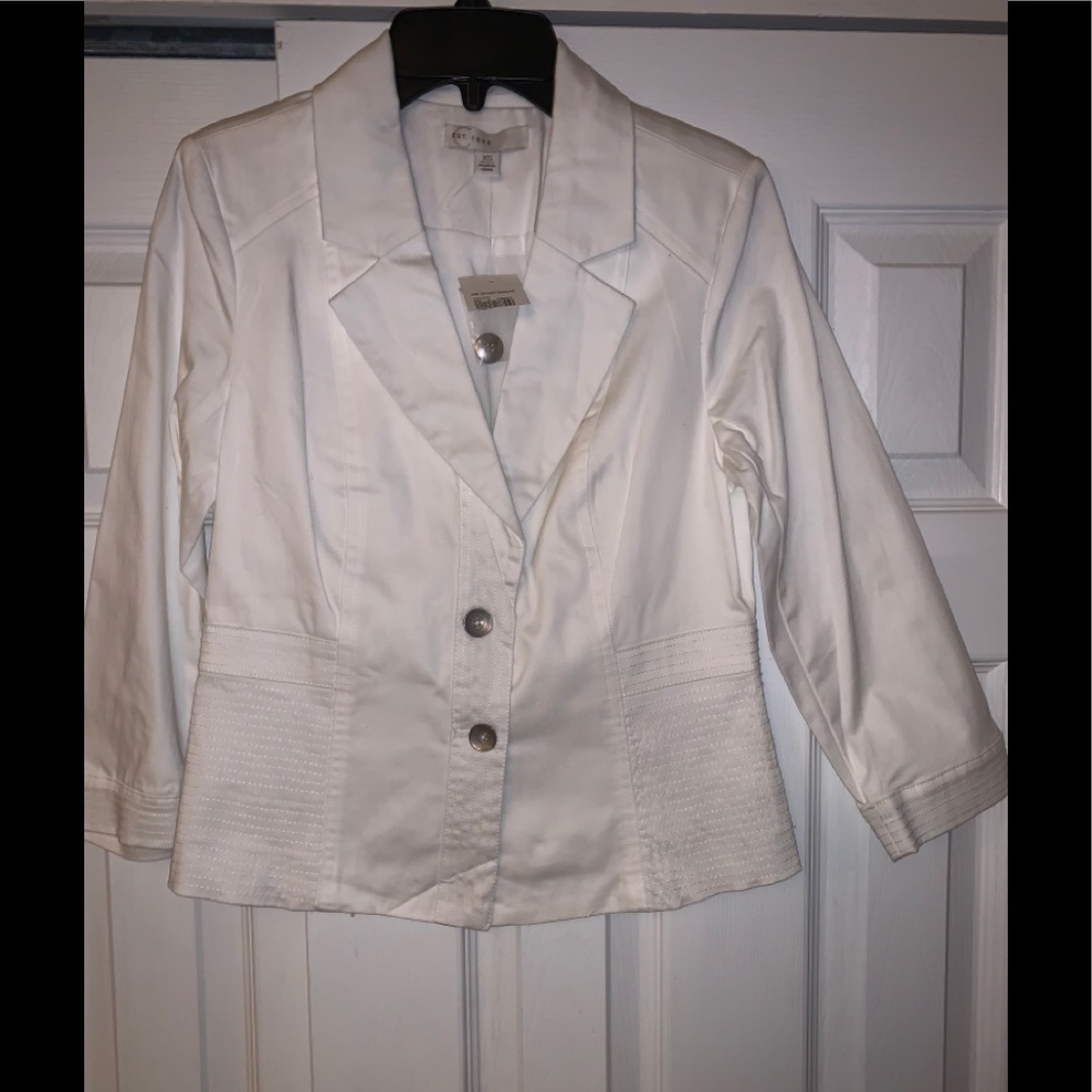 J/M Sportswear White Jacket, Size XS